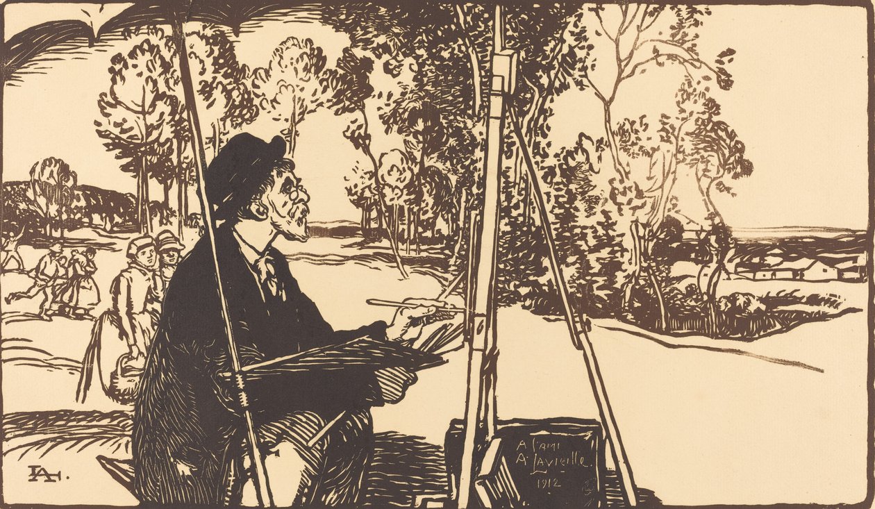 فنان المناظر الطبيعية فنان المناظر الطبيعية ، 1912. بواسطة أوغست ليبير