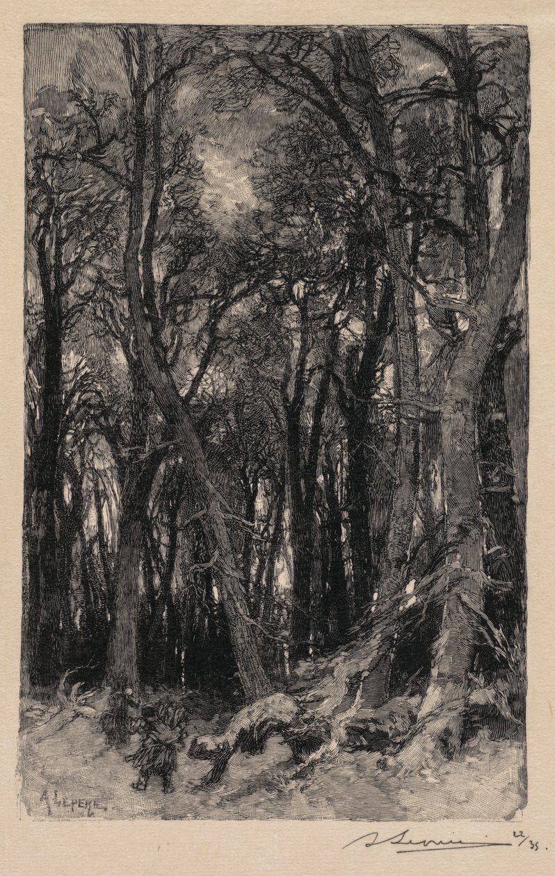غابة Fontainebleau: Bas-Bréau The Forêt de Fontainebleau: Le Bas-Bréau ، 1890. بواسطة أوغست لويس ليبيري