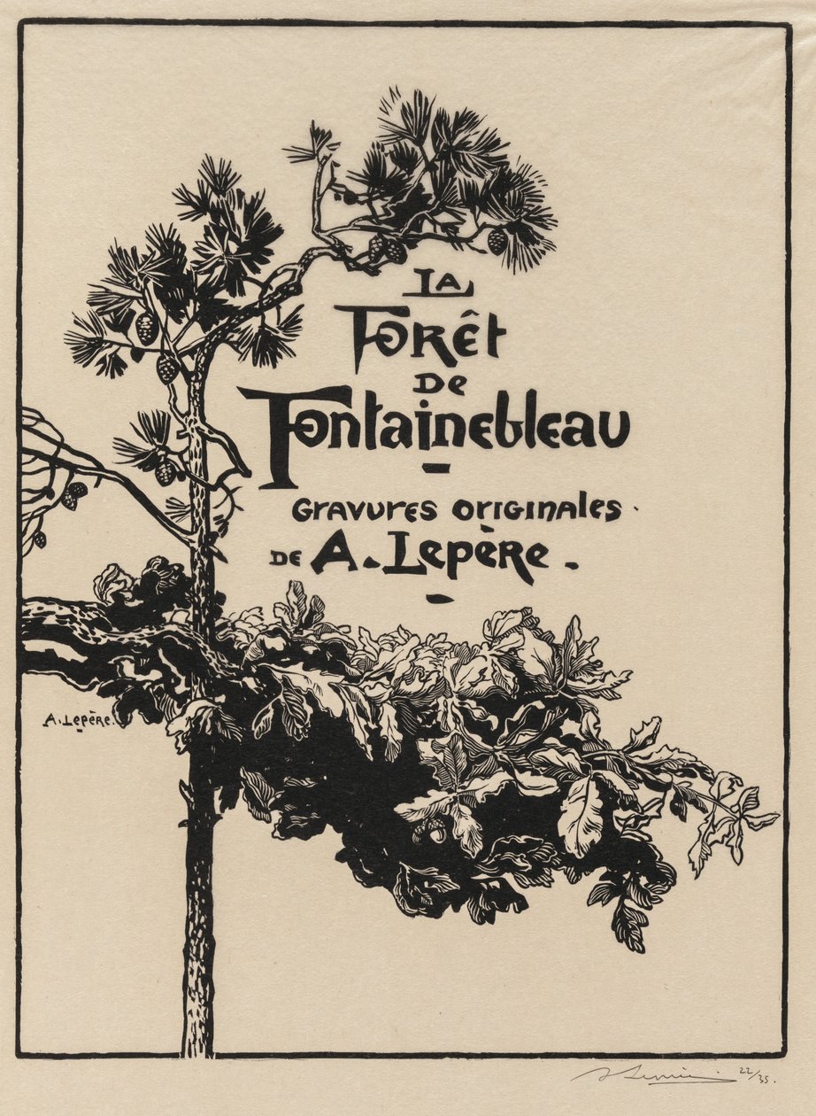 غابة Fontainebleau: Frontispiece La Forêt de Fontainebleau: Frontispiece ، 1908. بواسطة أوغست لويس ليبيري