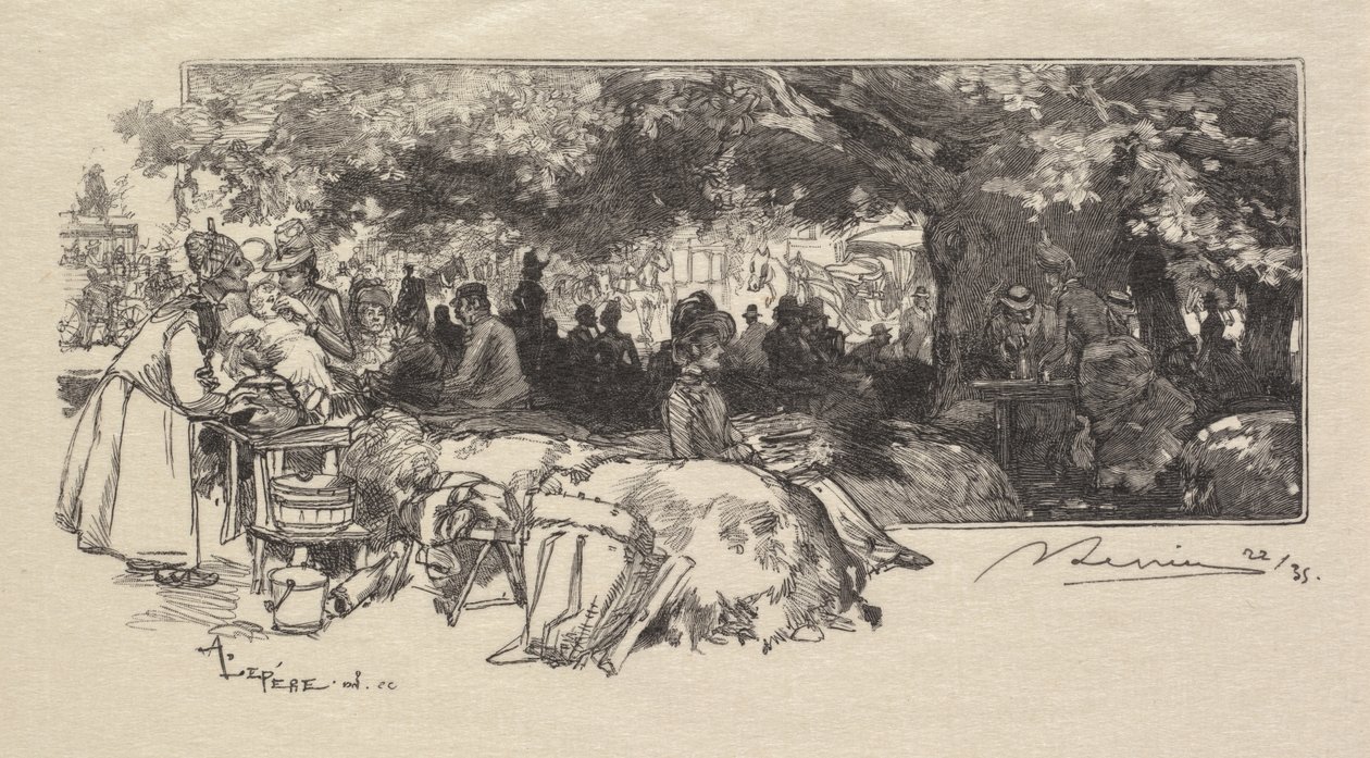غابة Fontainebleau: Mother Pichards Canteen La Forêt de Fontainebleau ... ، 1890. بواسطة أوغست لويس ليبيري