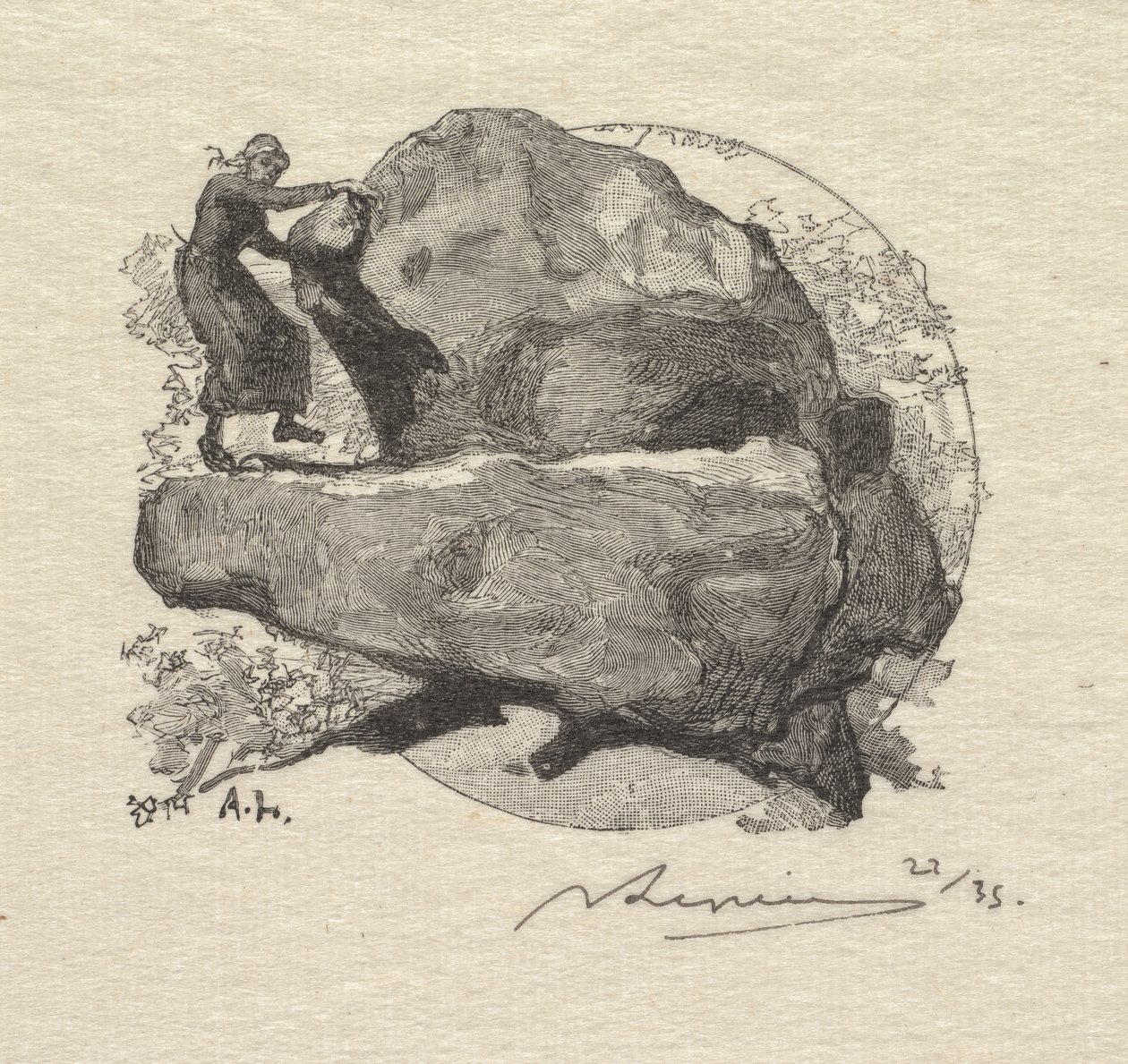 غابة Fontainebleau: The Trembling Rock La Forêt de Fontainebleau: La roche qui tremble ، 1890. بواسطة أوغست لويس ليبيري