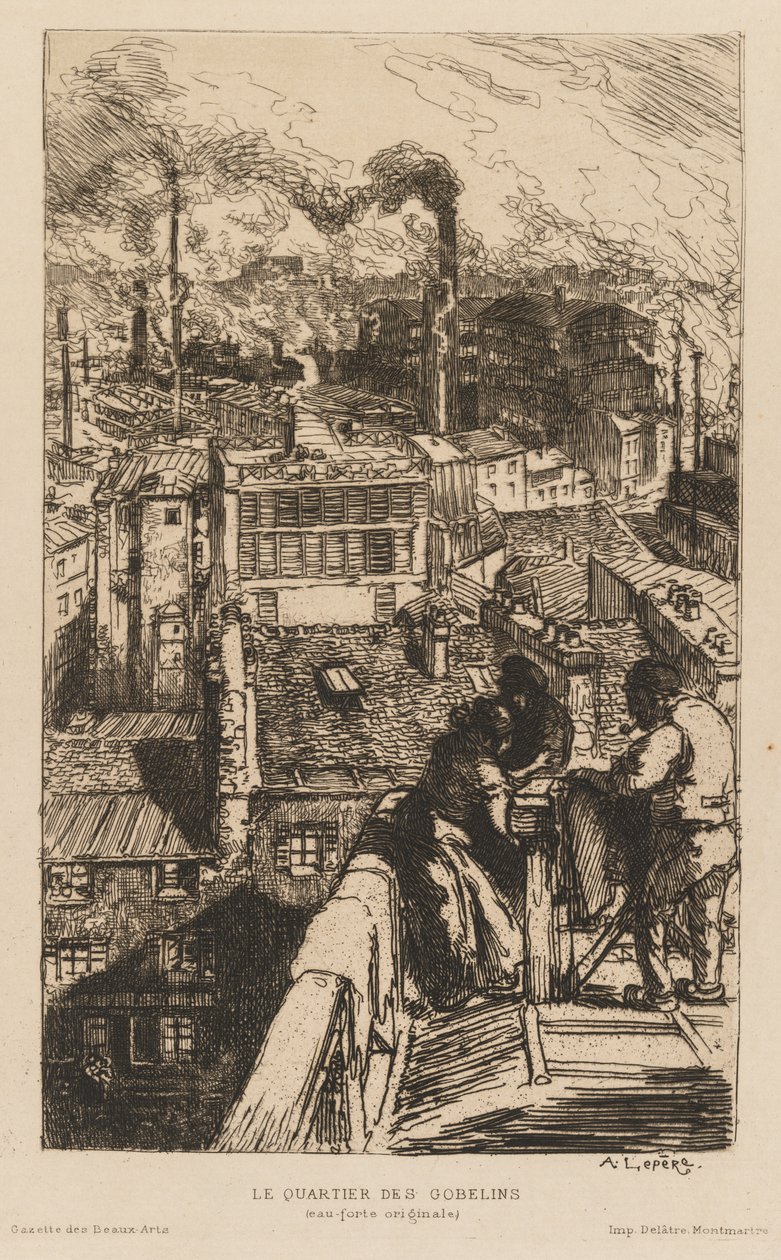 Gazette des Beaux-Arts: The Gobelins Quarter بواسطة أوغست لويس ليبيري