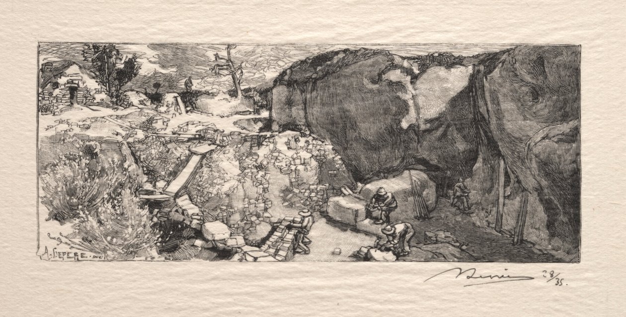 محجر الحجر الرملي ، 1890. بواسطة أوغست لويس ليبيري
