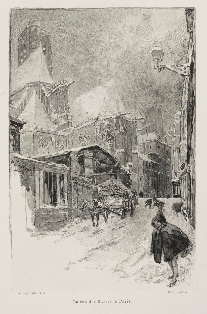 La Rue des Barres ، باريس. بواسطة أوغست لويس ليبيري