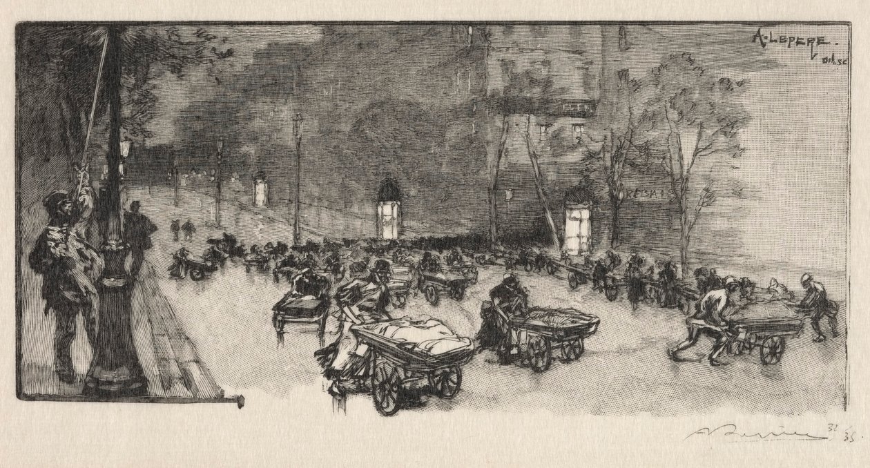 بوليفارد ، في زاوية فوبورج مونتمارتر ، 1890. بواسطة أوغست لويس ليبيري