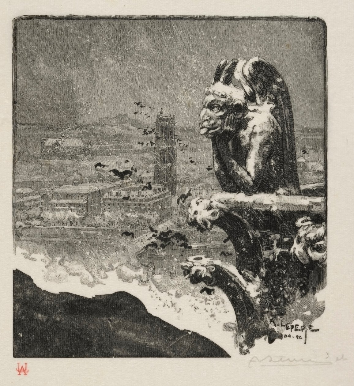 Le Stryge de Notre Dame ، 1890. بواسطة أوغست لويس ليبيري