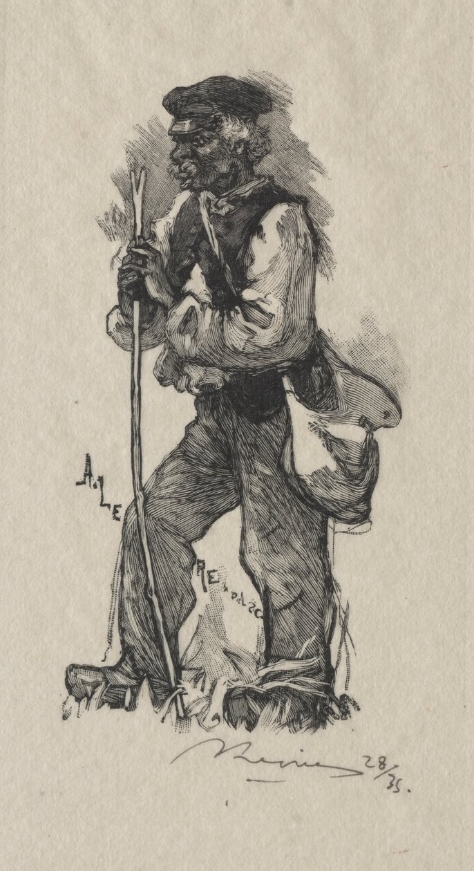 الأفعى آخذ ، 1889. بواسطة أوغست لويس ليبيري