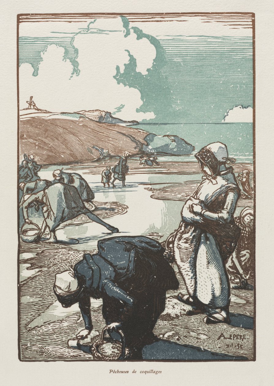 Les Pêcheuses de Pignons ، سان جان دي مونت ، 1903. بواسطة أوغست لويس ليبيري