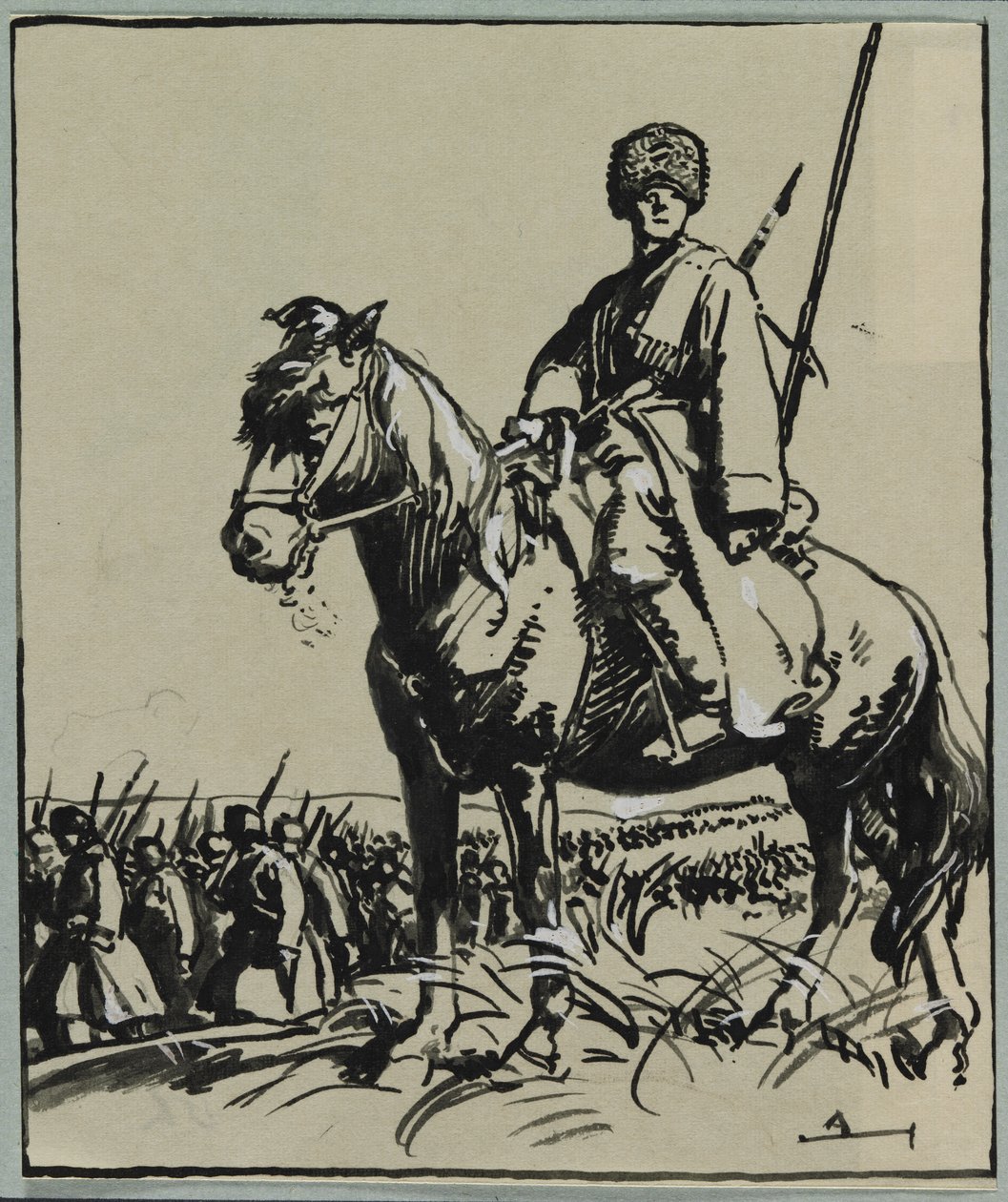 ضابط القوزاق ، 1914. بواسطة أوغست لويس ليبيري