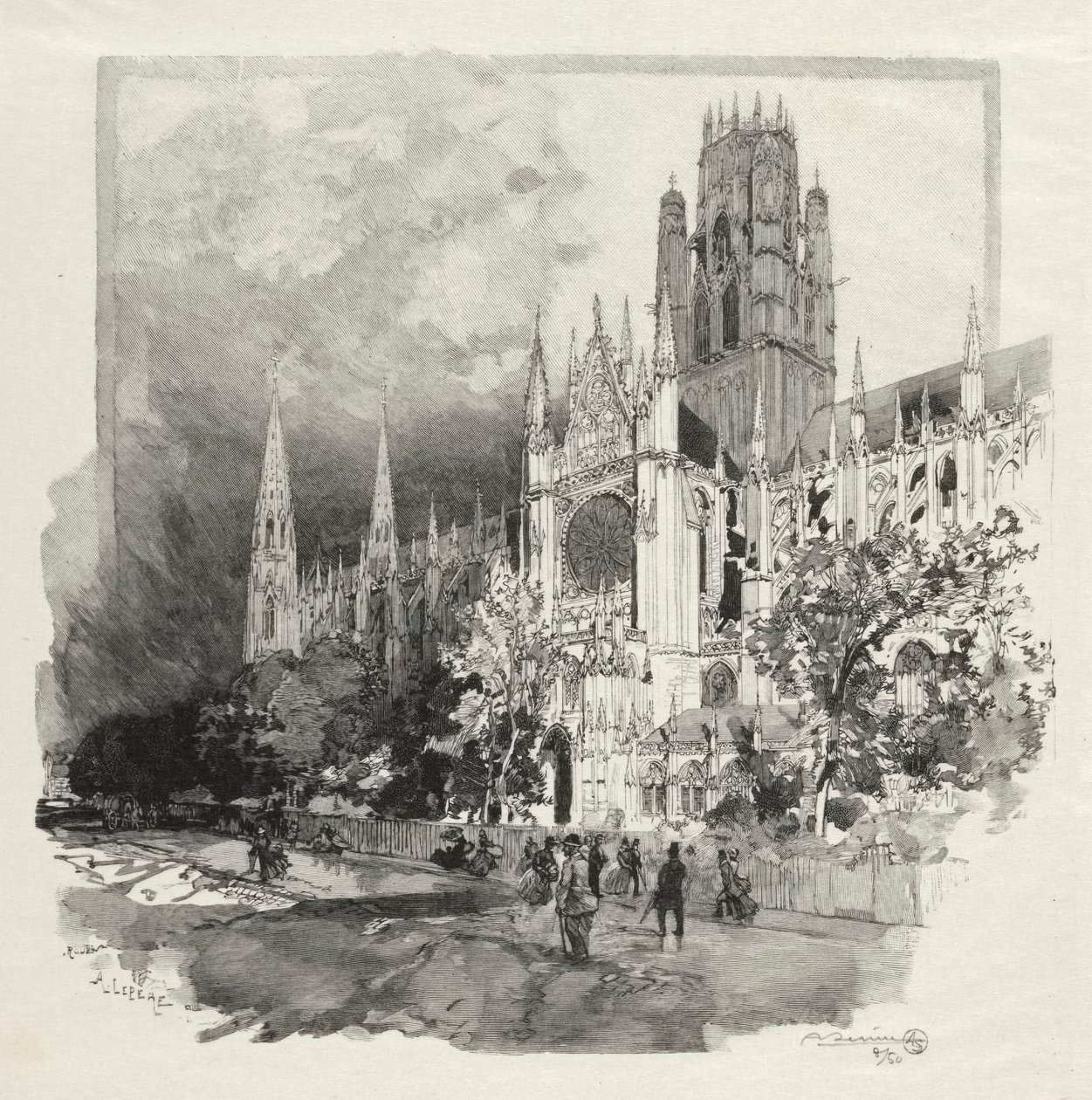 روان مصور: Eglise Saint Ouen، 1896. بواسطة أوغست لويس ليبيري