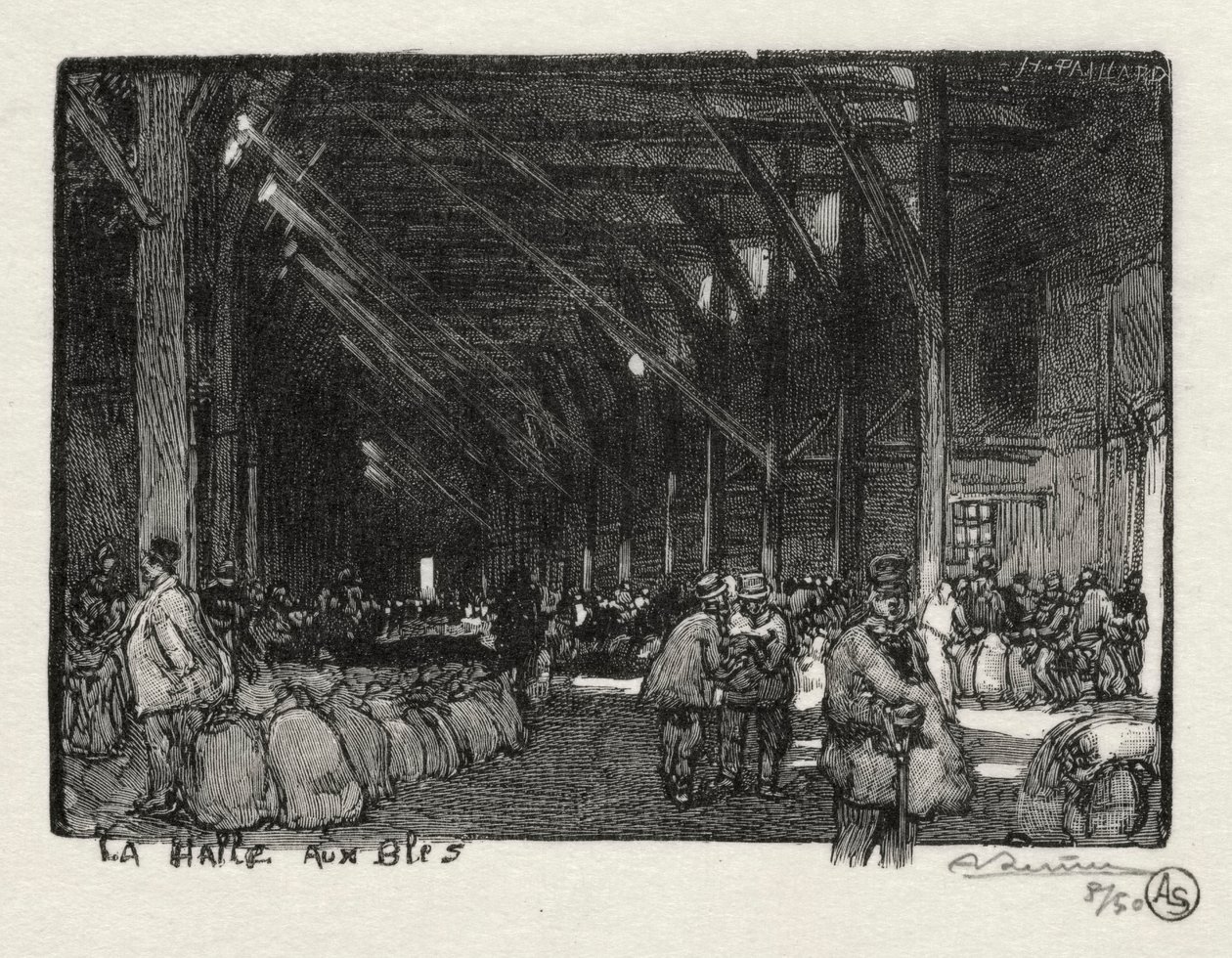 روان المصور: The Halle aux Blès بواسطة أوغست لويس ليبيري
