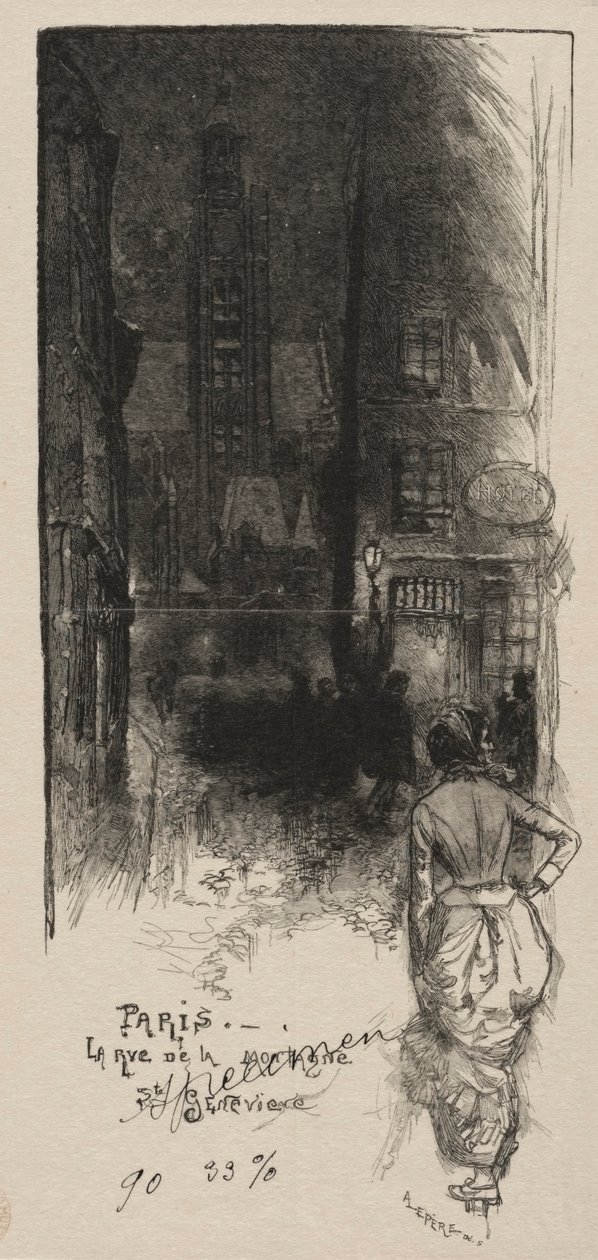 Rue de la Montagne، St. Genevieve بواسطة أوغست لويس ليبيري
