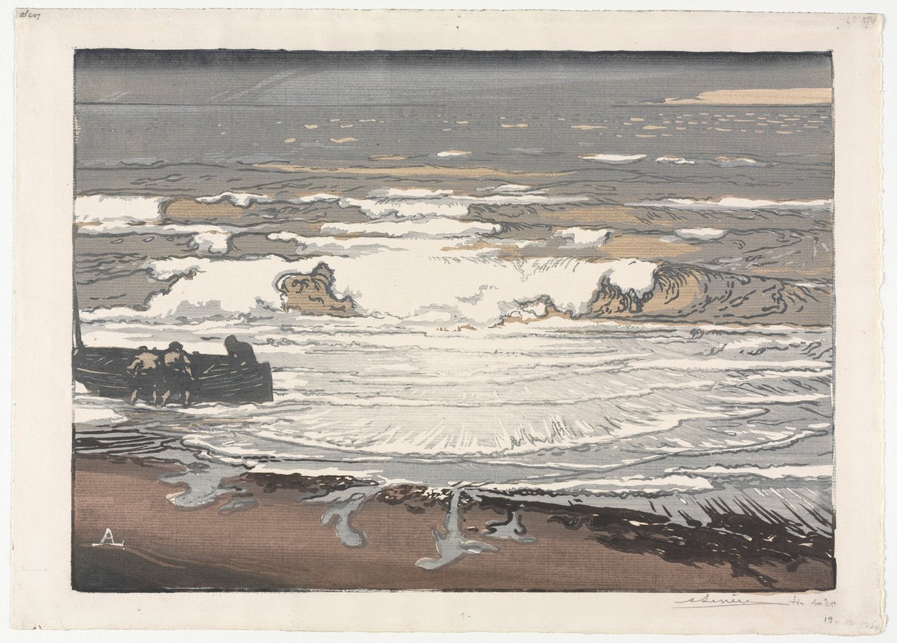 The Breaking Waves ، المد من سبتمبر 1901 ، 1901. بواسطة أوغست لويس ليبيري