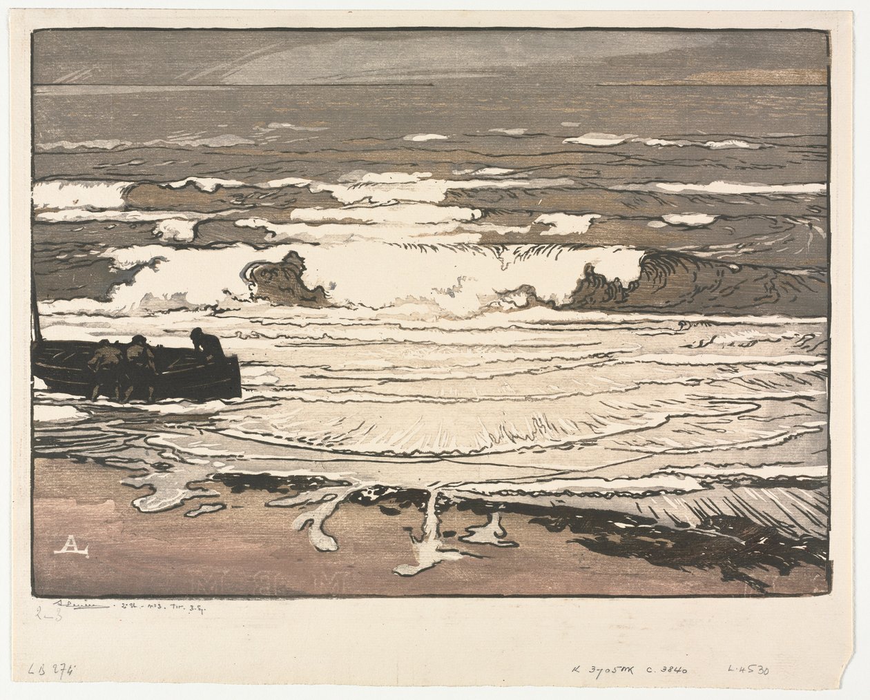 The Breaking Waves ، المد من سبتمبر 1901 ، 1901. بواسطة أوغست لويس ليبيري