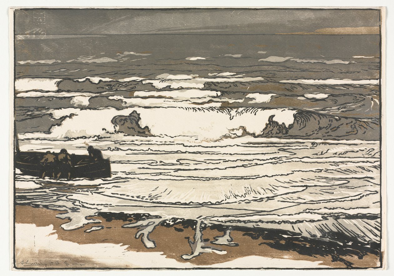 The Breaking Waves ، المد من سبتمبر 1901 ، 1901. بواسطة أوغست لويس ليبيري