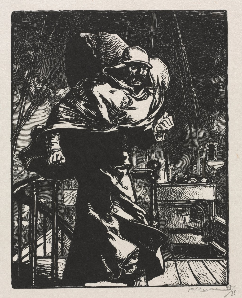 حرب عام 1914. السلسلة الأولى. الإمبراطور وليام في الغضب ، 1915. بواسطة أوغست لويس ليبيري