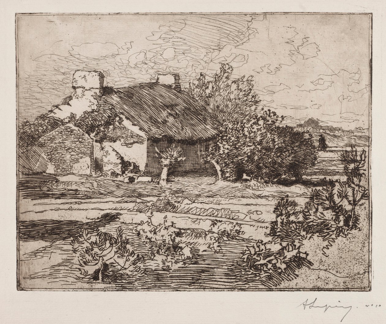 Vielle Bourrine ، Maison du Marais ، Vendée ، 1892. بواسطة أوغست لويس ليبيري