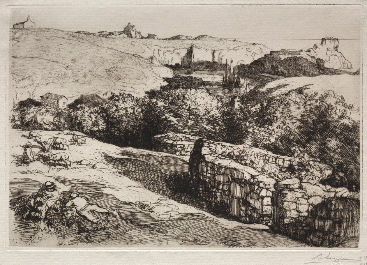 منظر لميناء دو لا ميول ، 1907. بواسطة أوغست لويس ليبيري