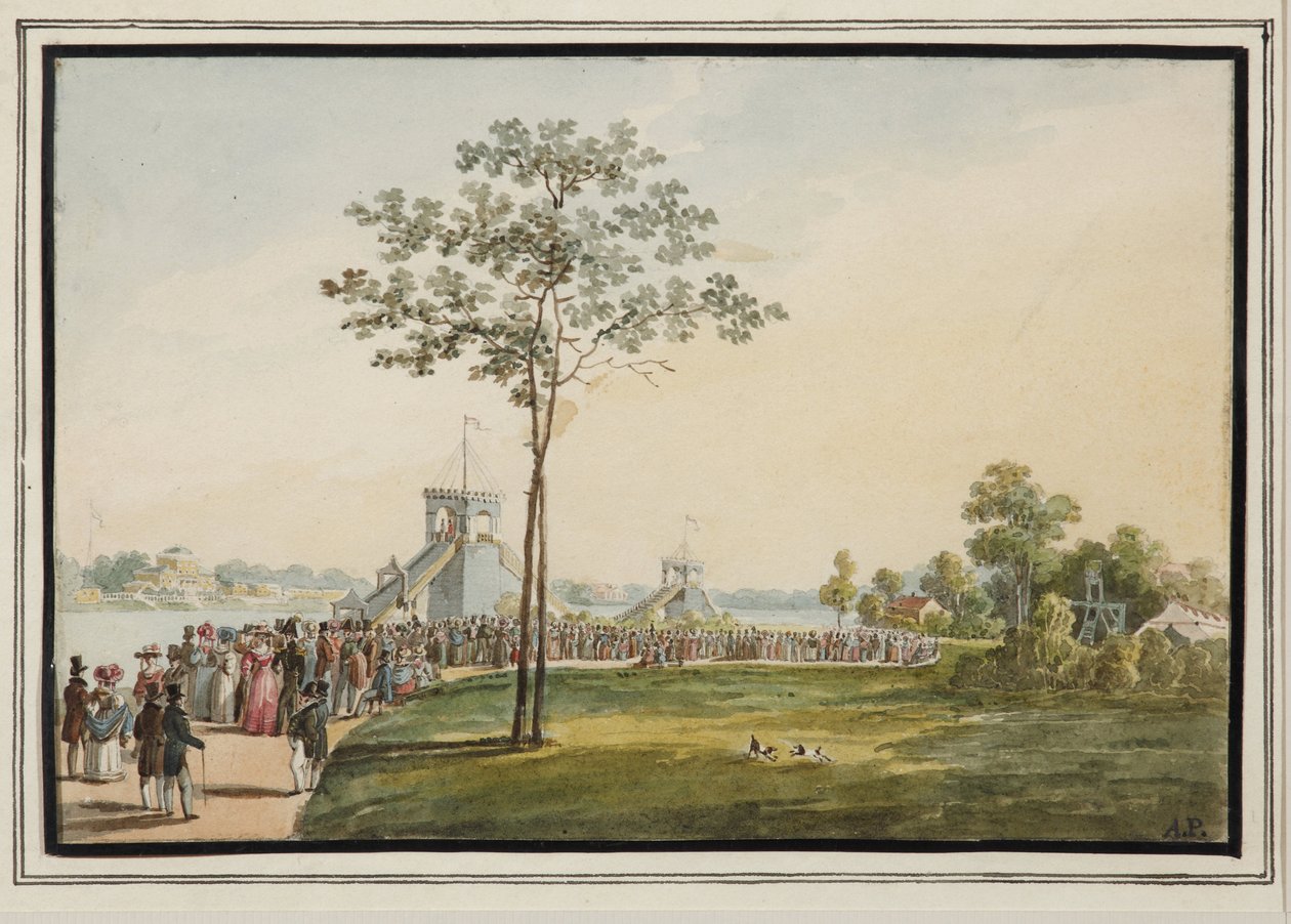 الأفعوانية في جزيرة كريستوفسكي - أوغست بوارو (1780-1844). لوحة مائية على ورق بواسطة أوغست بوارو