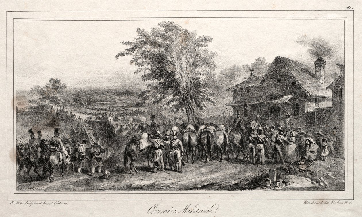 ألبوم لعام 1831: قافلة عسكرية ، 1831. بواسطة أوغست رافت