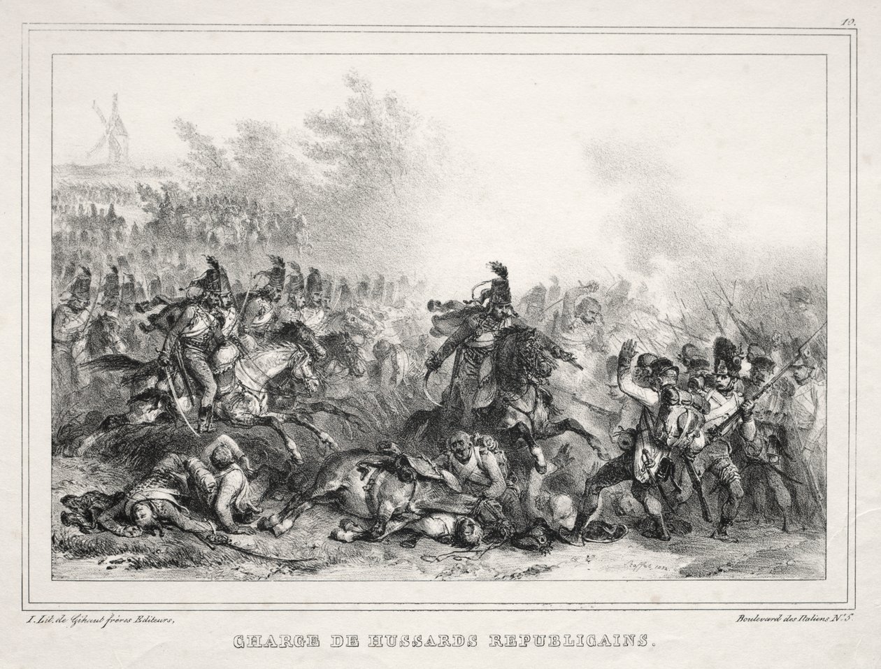 ألبوم لعام 1833: المسؤول عن الفرسان الجمهوريين بواسطة أوغست رافت