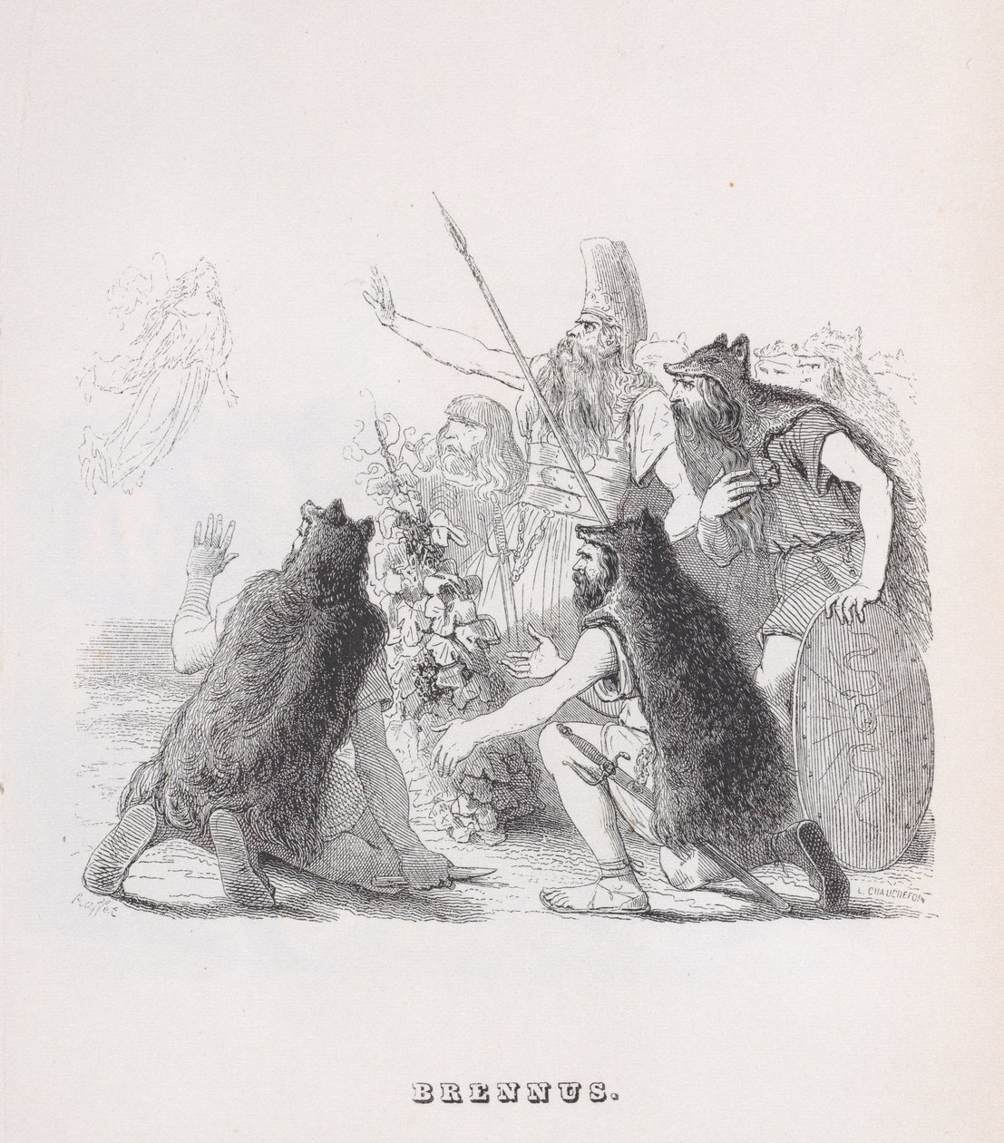 Brennus من الأعمال الكاملة ل Béranger ، 1836 بواسطة أوغست رافت