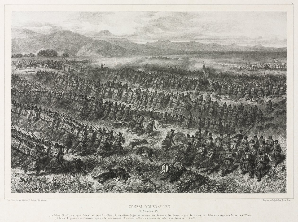 معركة واد الليغ ، 31 ديسمبر 1839 بواسطة أوغست رافت