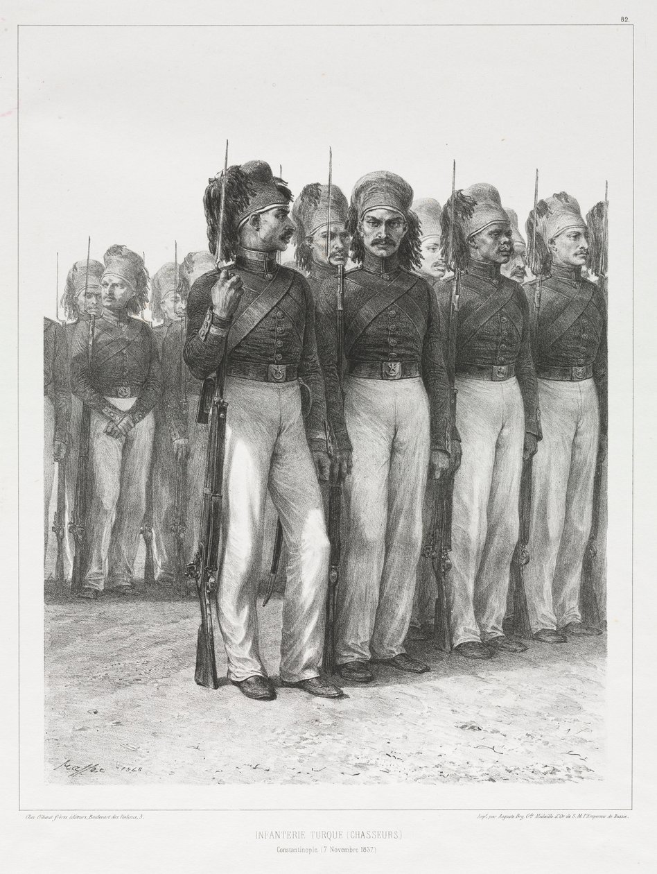 المشاة التركية ، الصيادون ، 1837. بواسطة أوغست رافت