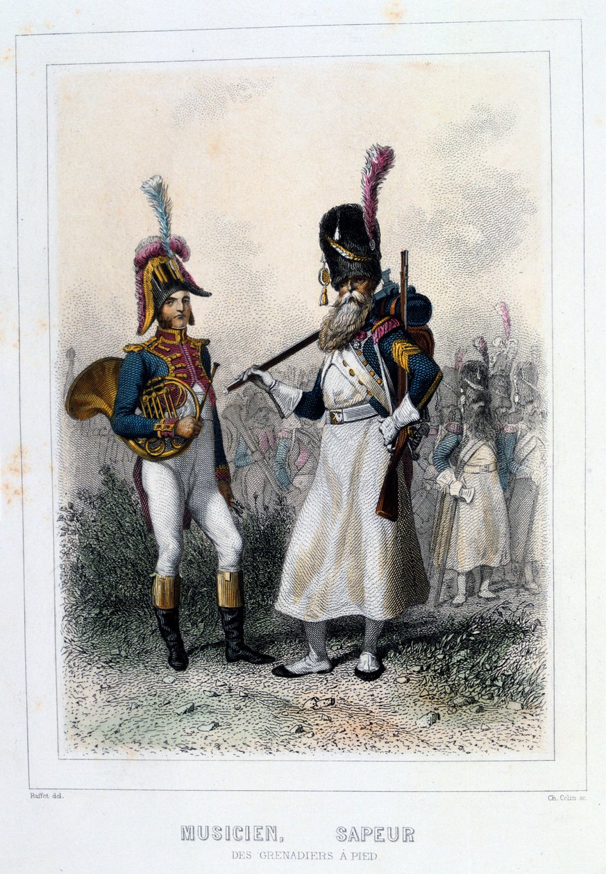 الموسيقار والرائد من Grenadiers-à-Pied ، 1859. بواسطة أوغست رافت
