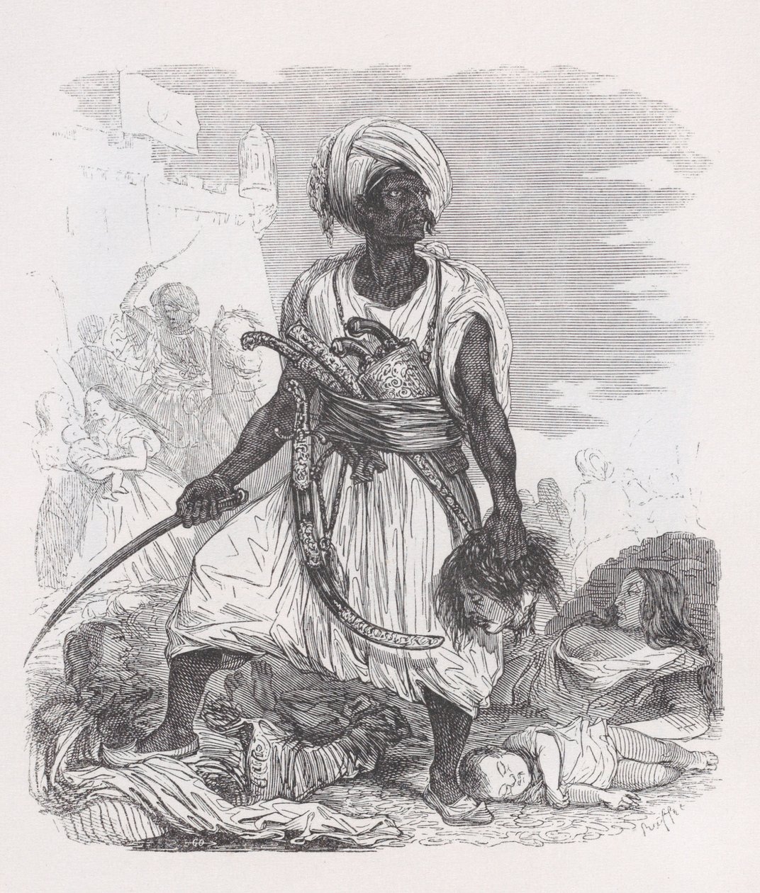Psara من الأعمال الكاملة ل Béranger ، 1836. بواسطة أوغست رافت