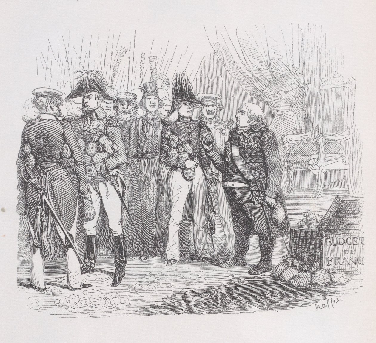 التحالف البربري المقدس من الأعمال الكاملة لبيرانغر ، 1836. بواسطة أوغست رافت