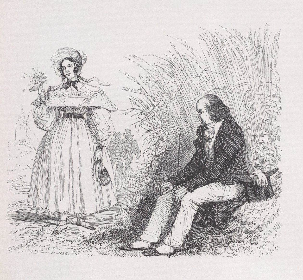 ابنة الشعب من الأعمال الكاملة ل Béranger ، 1836 بواسطة أوغست رافت