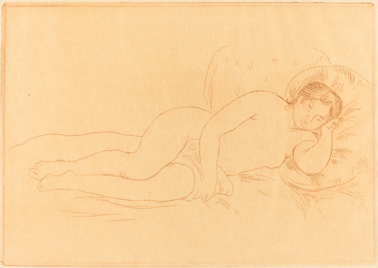 أنثى عارية متكئ (Femme nue couchee) بواسطة أوغست رينوار
