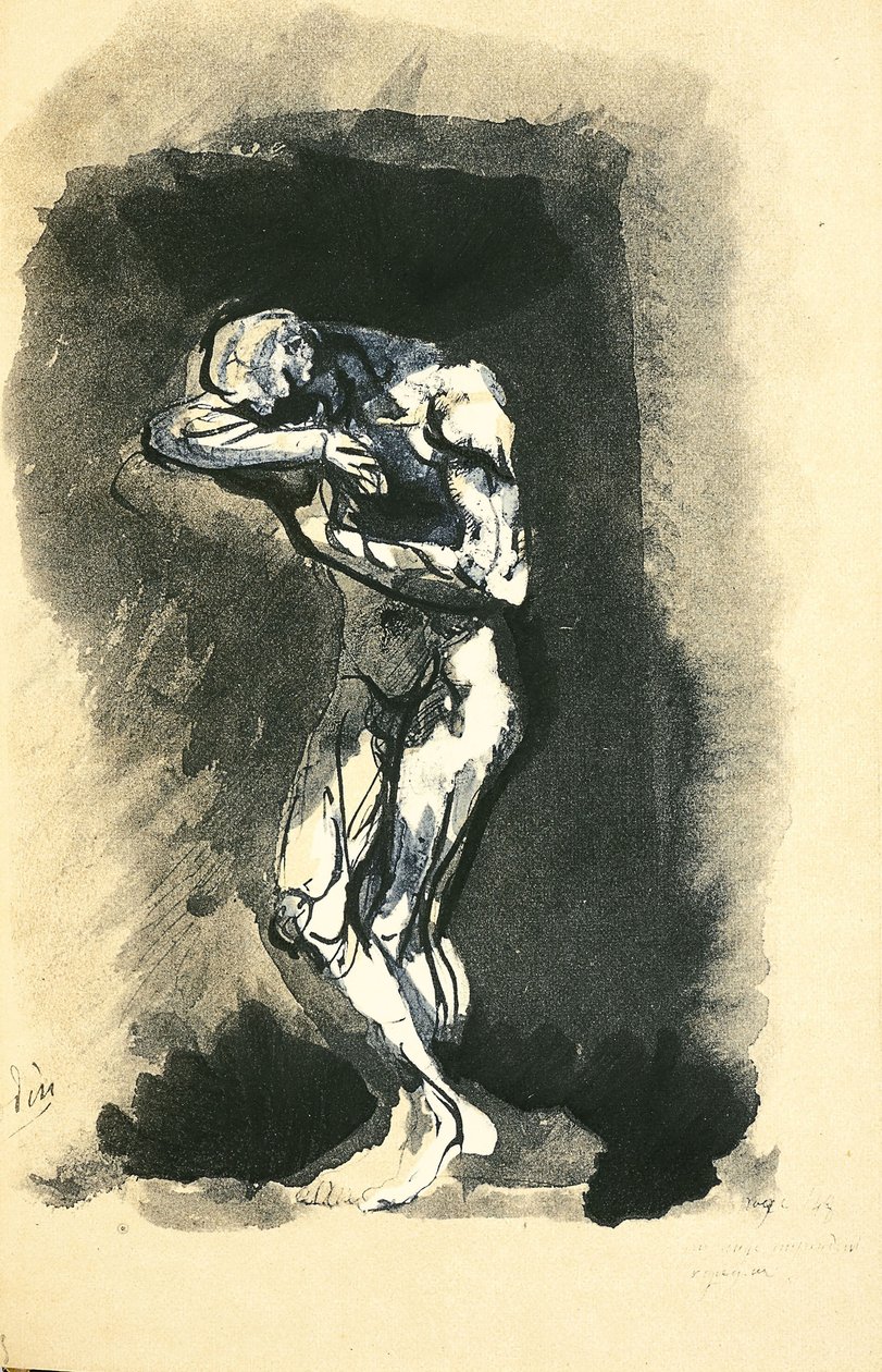 رسم توضيحي لـ Les Fleurs du Mal The Flowers of Evil بواسطة Charles Baudelaire ، 1887-1888. بواسطة أوغست رودين