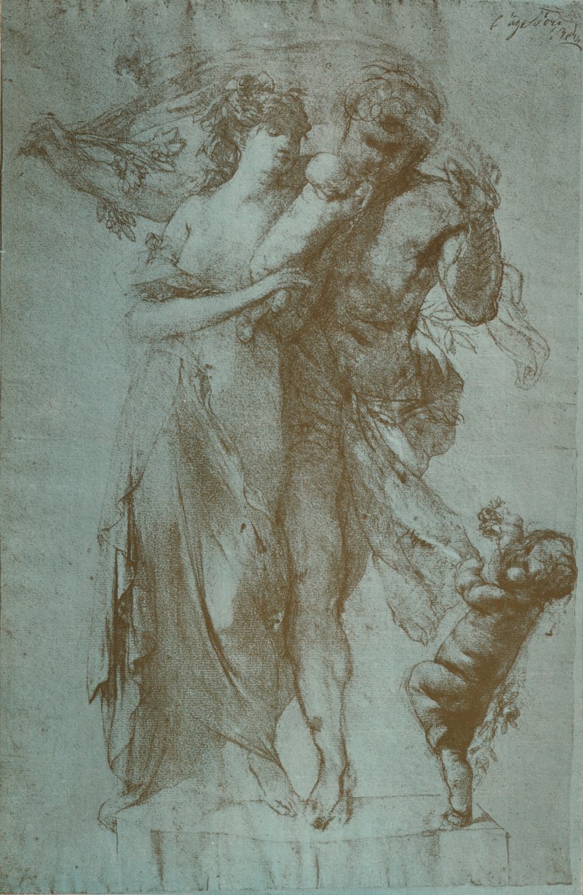 رسم بالقلم الرصاص بواسطة أوغست رودين ، c1860-1906 ، 1906-7 بواسطة أوغست رودين