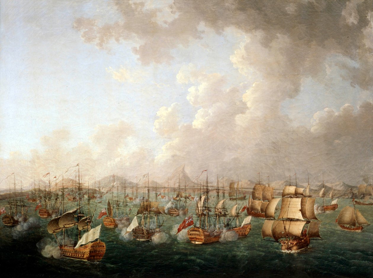معركة بورتو برايا ، 16 أبريل 1781 ، 1786 بواسطة أوغست روسيل دي سيرسي