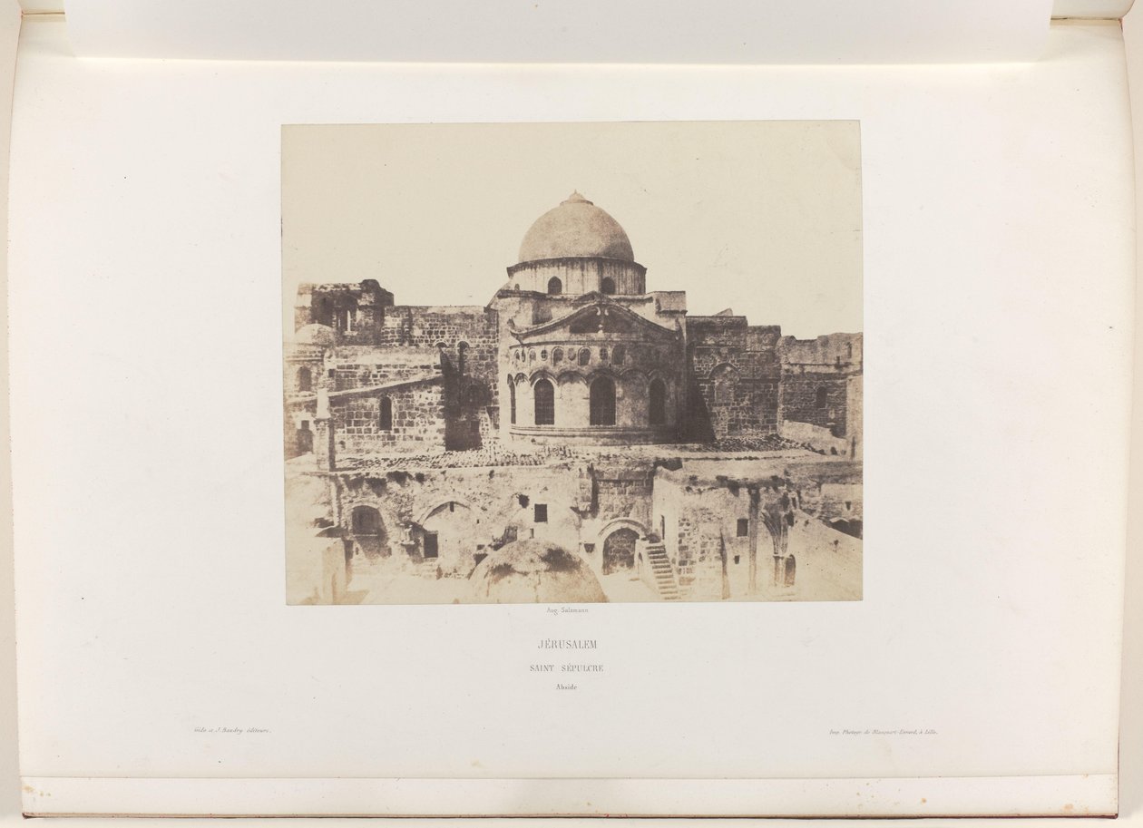 حنية كنيسة القيامة في القدس بيت المقدس. القديس القبر. أبسايد (العنوان على الكائن) بواسطة أوغست سالزمان