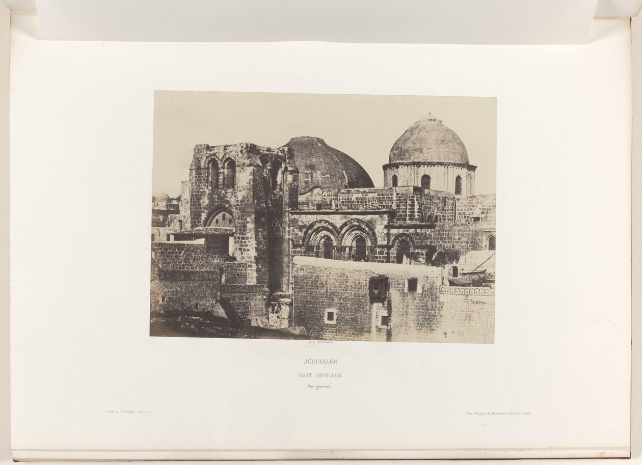 منظر لكنيسة القيامة في القدس بيت المقدس. القديس القبر. Vue générale (العنوان على الكائن) بواسطة أوغست سالزمان