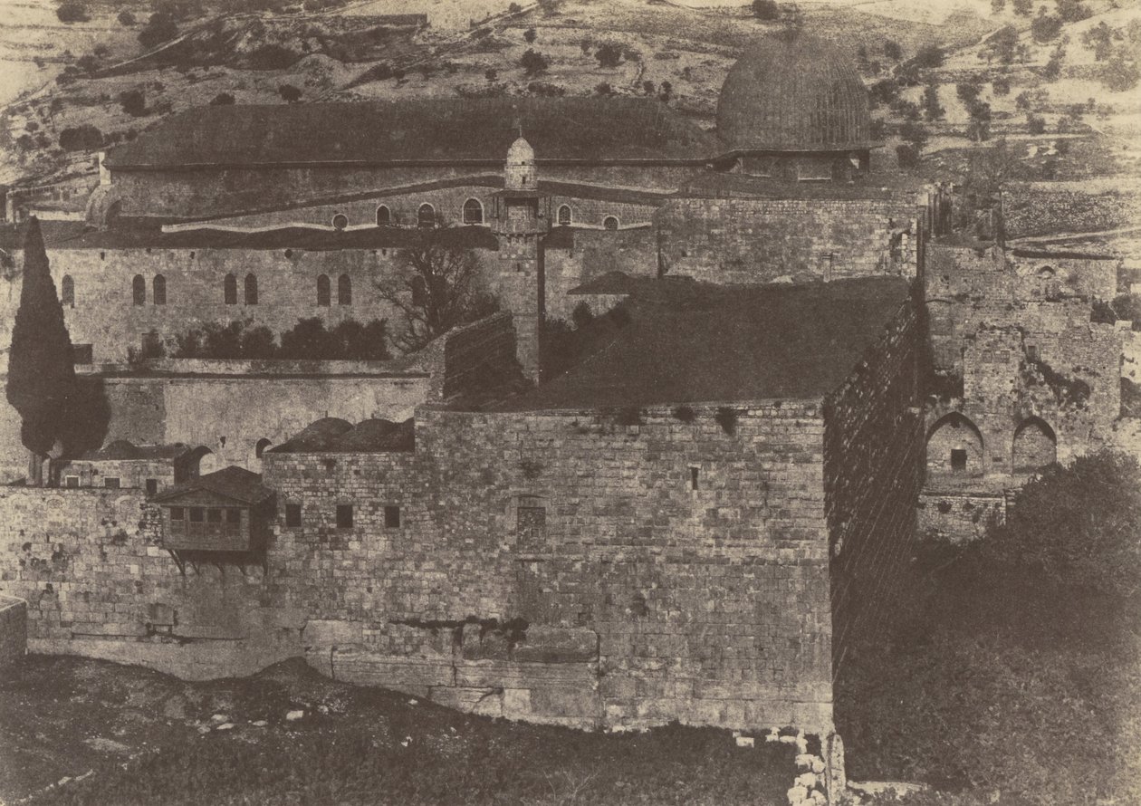 بيت المقدس. الضميمة الهيكل. مسجد الاقصى الركن الجنوبي الغربي بواسطة أوغست سالزمان
