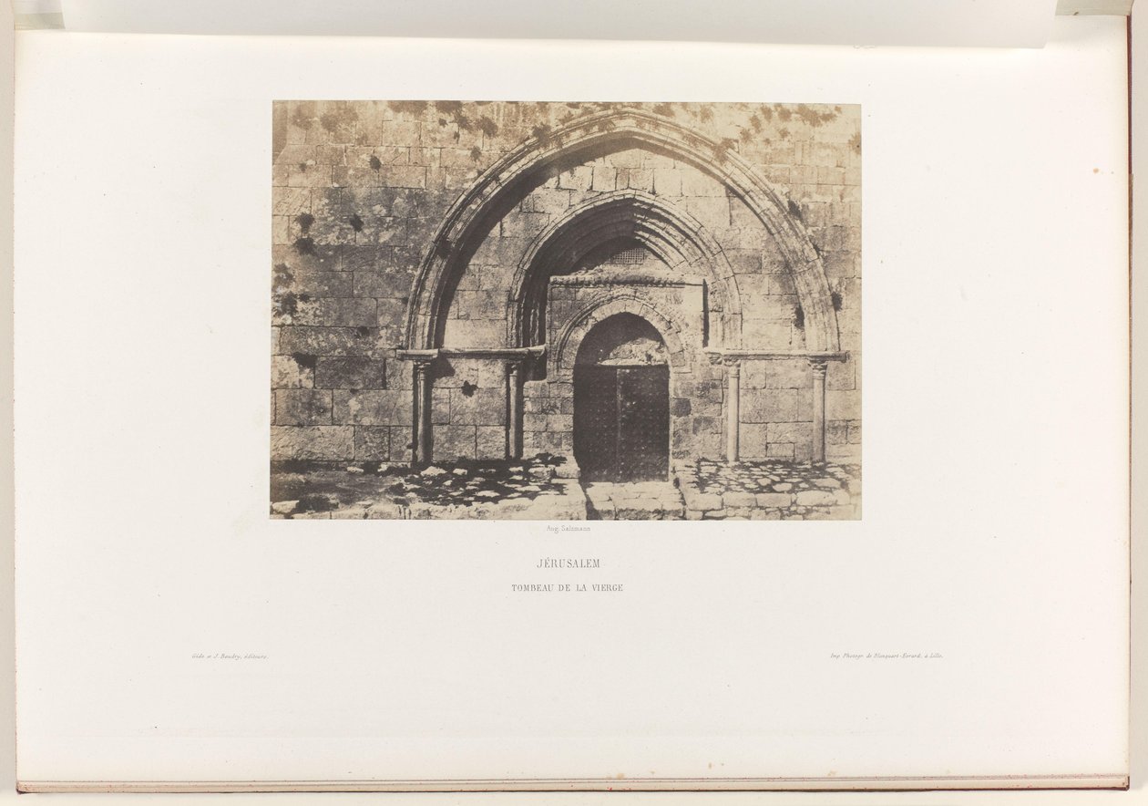 قبر ماجد ماريا تي جيروزالم بيت المقدس. قبر العذراء (العنوان على الكائن) بواسطة أوغست سالزمان