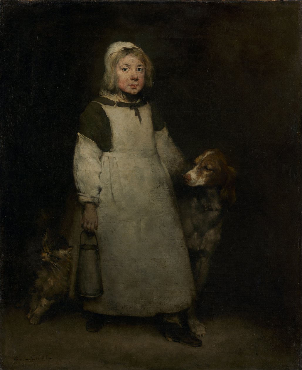 The Little Milkmaid ، c.1865 بواسطة أوغست تيودول ريبوت