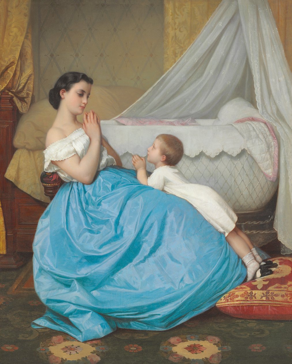 صلاة قبل النوم ، 1858 بواسطة أوغست تولموش