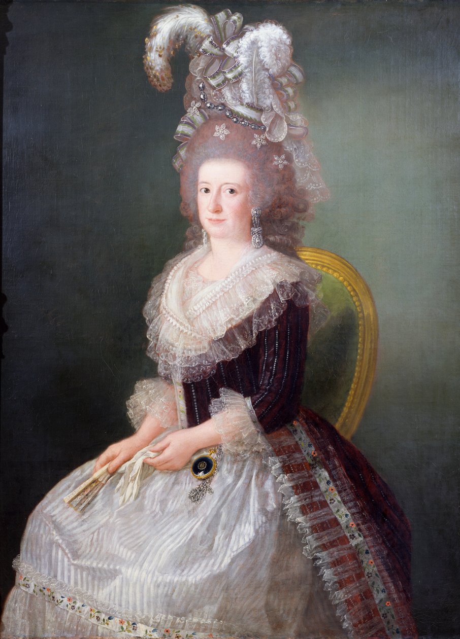 Portrait of the Marquise de San Andres, c.1785 (oil on canvas) بواسطة أوغسطين إستيف