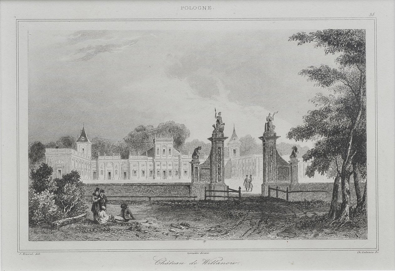 منظر لقصر ويلانو 1840 بواسطة Augustin François Lemaiand # 770tre