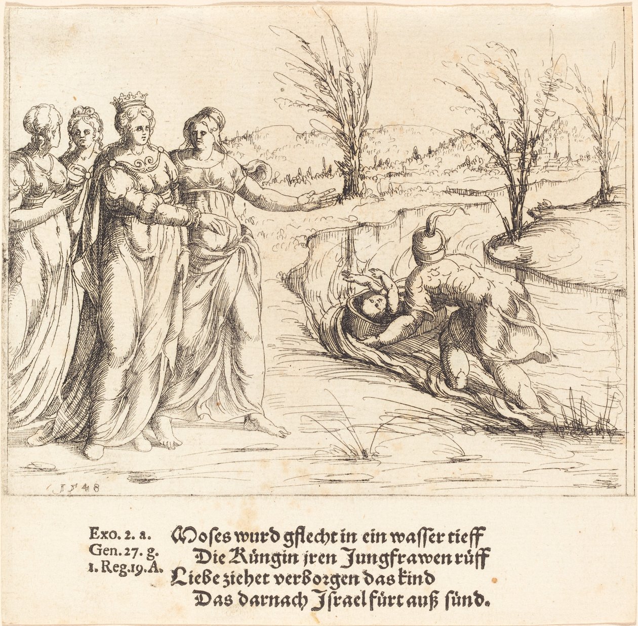 العثور على موسى 1548. بواسطة أوغسطين هيرشفوغل
