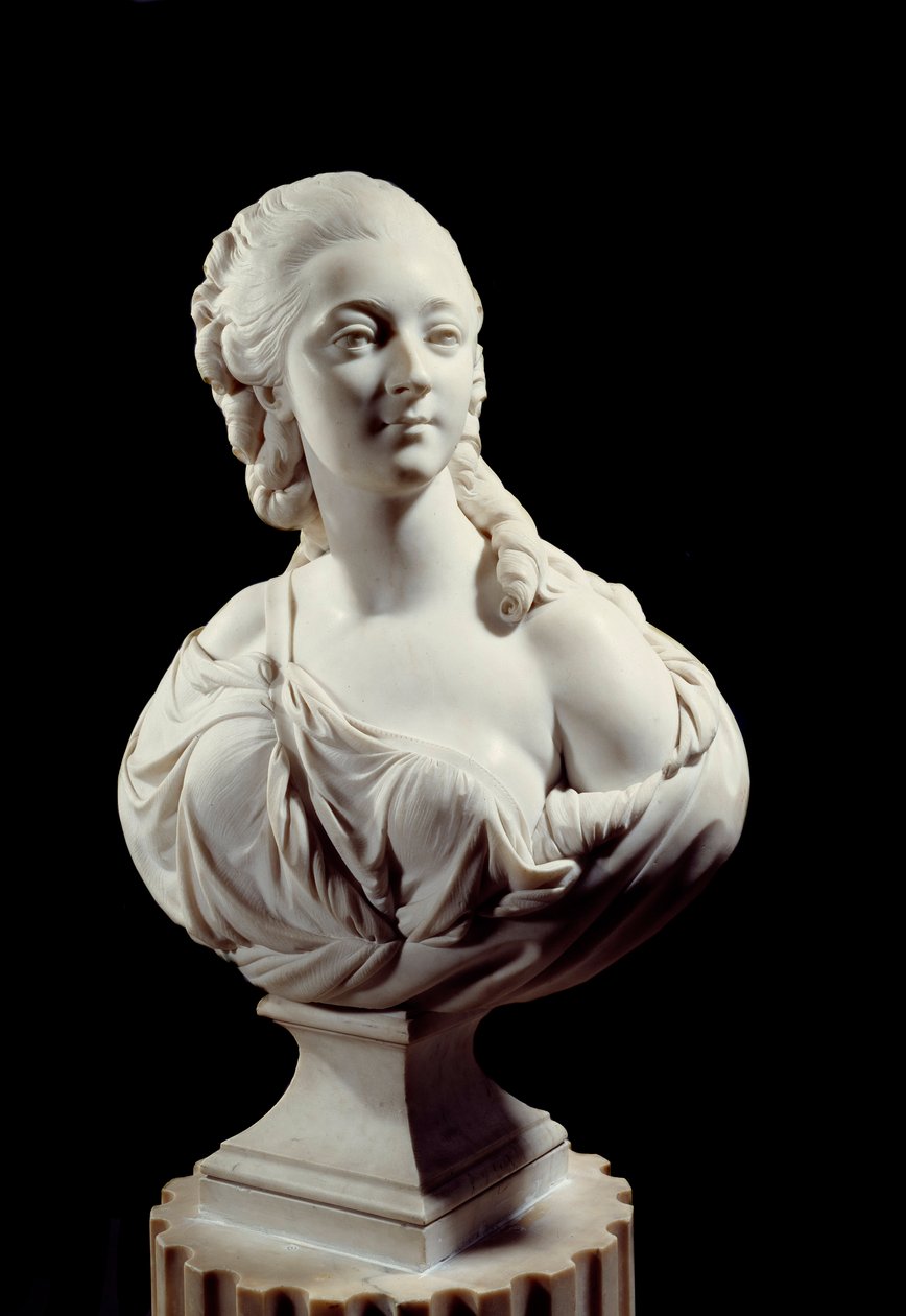 تمثال نصفي لجين بيكو ، كونتيسة (أو مدام) لباري (1743-1793). النحت لأوغستين باجو (1730-1809) بواسطة أوغسطين باجو