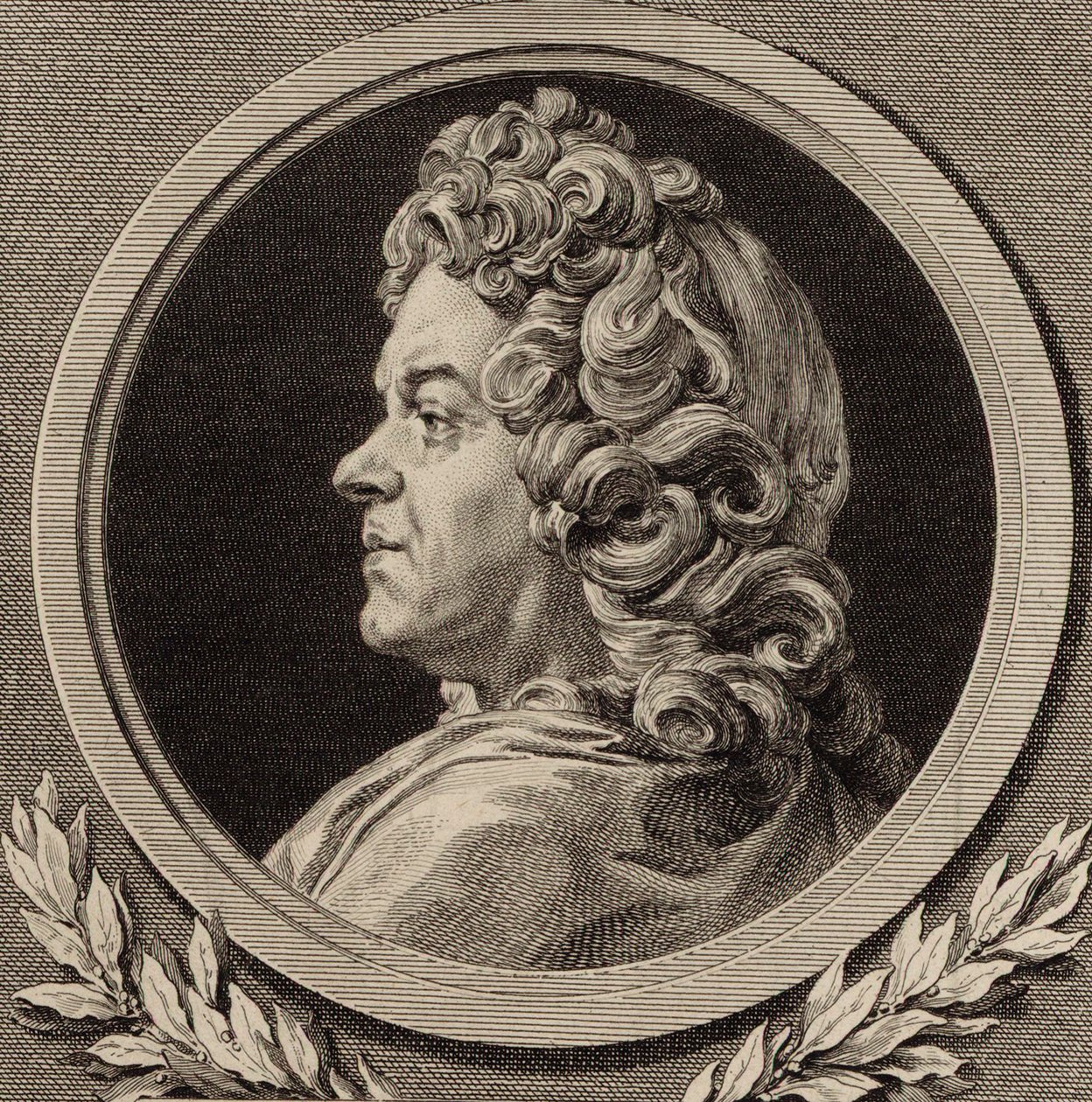 صورة للمؤلف جان بابتيست لولي 1632-1687 ، 1770. بواسطة أوجستين سانت أوبين دي