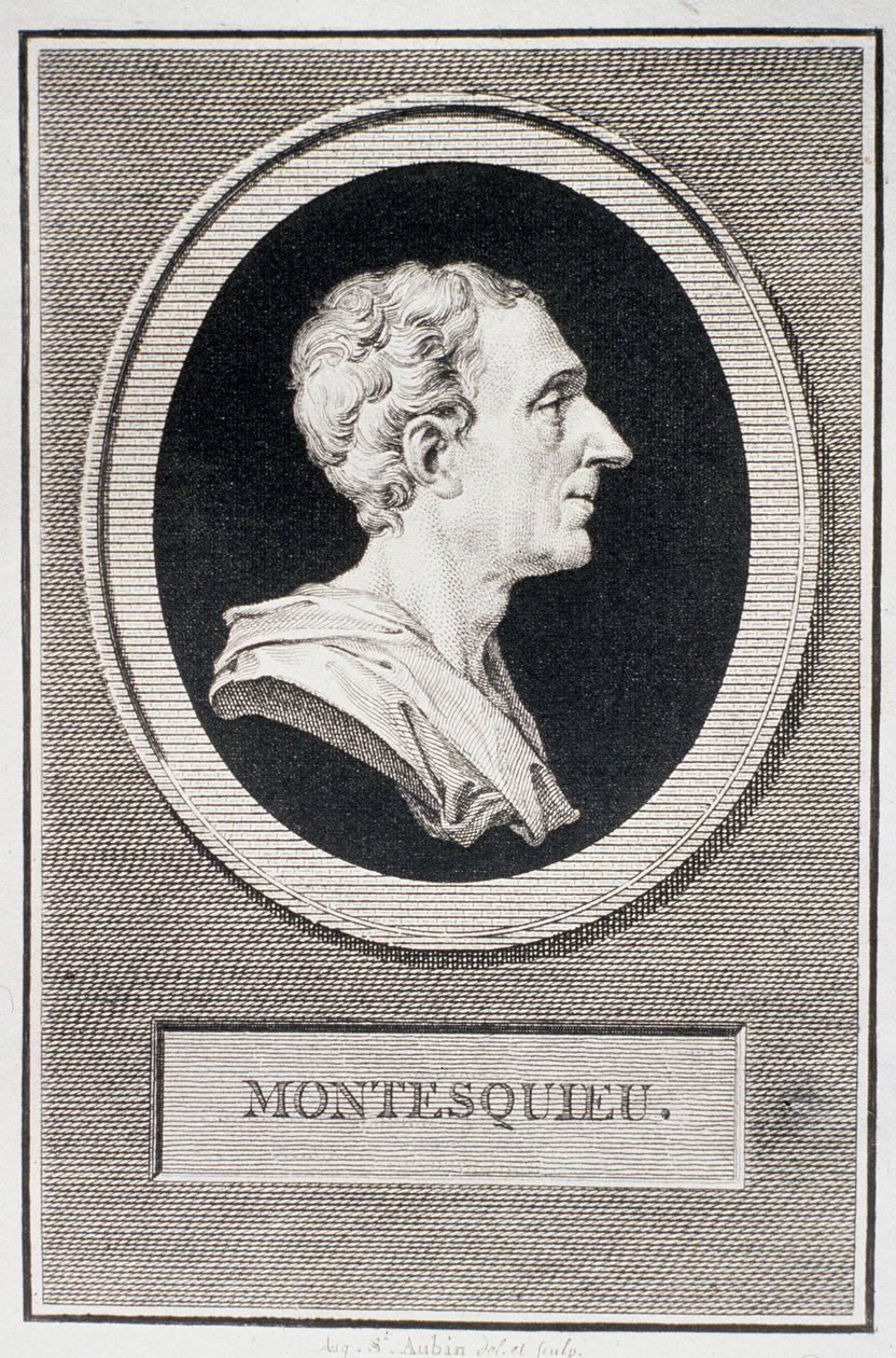 تشارلز لويس دي سيكوندات ، بارون دي مونتسكيو (1689-1755) (النقش) بواسطة أوغسطين دي سانت أوبين