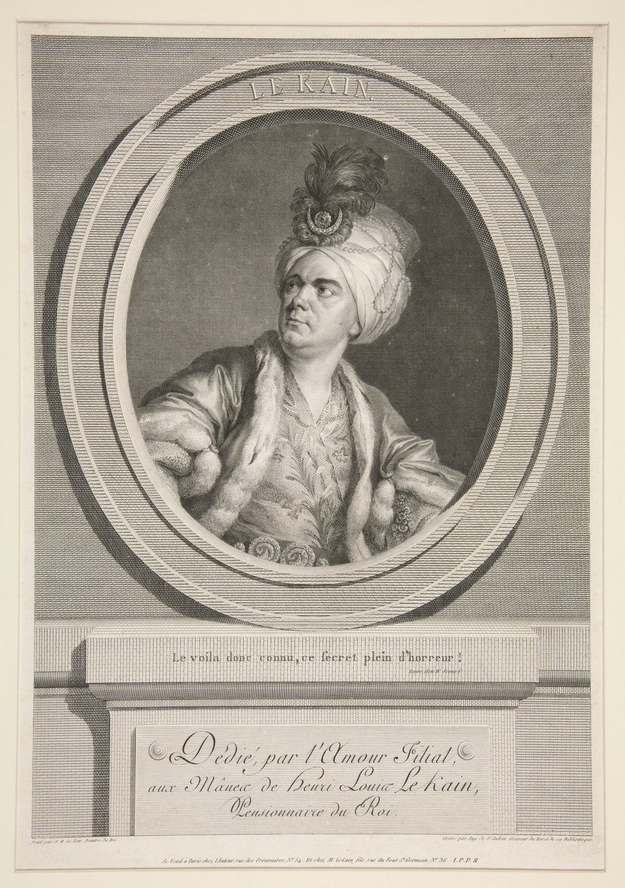 هنري لويس كاين (يسمى لو كاين) (1728-1778) بواسطة أوغسطين دي سانت أوبين