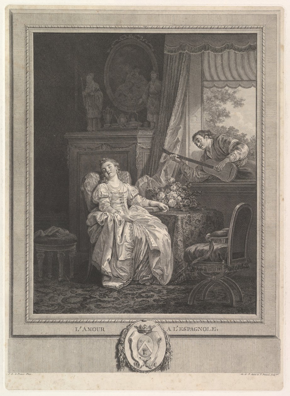 أحب L'Espagnole ، كاليفورنيا. 1780 بواسطة أوغسطين دي سانت أوبين